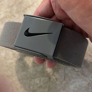 NIKE Gray Web Adjustable Belt